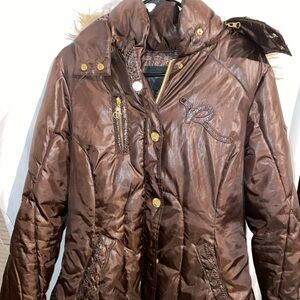 Rocawear Shiny Brown Puffer Jacket